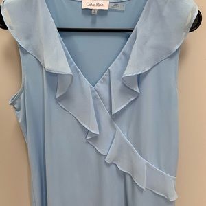 Calvin Klein powder blue blouse
